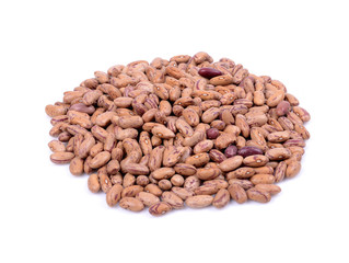 Food pinto beans,red chilli peppers  on a white background
