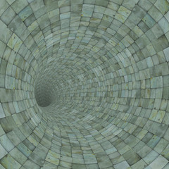 blue bronze metal tile tunnel pipe 3d