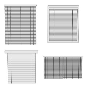 cartoon image of blindes for windows