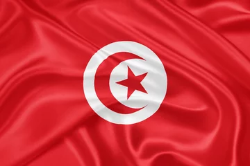 Schilderijen op glas vlag van Tunesië © bunyos