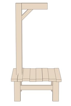 cartoon image of medieval gallows