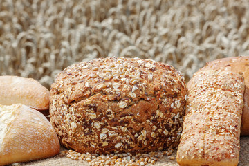 Freshly baked bread before Cornfield