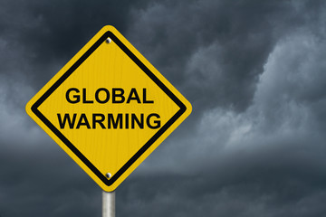 Warning of Global Warming Sign