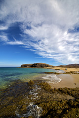 beach  water  coastline and summer in lanzarote
