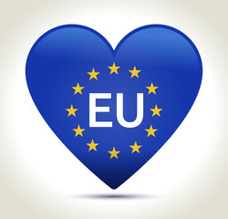 Europe flag heart - EU