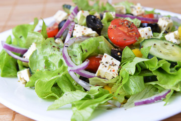 salad with fresh vegetables