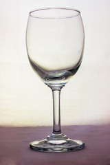 Empty wine glass.