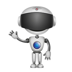 Vector Cute Robot Isolated on white background