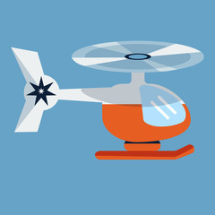 Helicopter flat ilustration