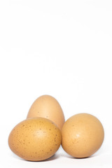 Three fresh eggs from the farm