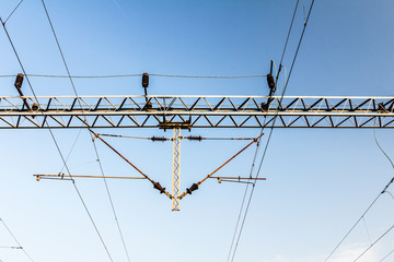 Electric Railways with overhead power line.
