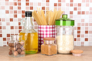 Products for cooking in kitchen