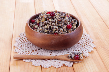 Plate with kutia -  traditional Christmas sweet meal in