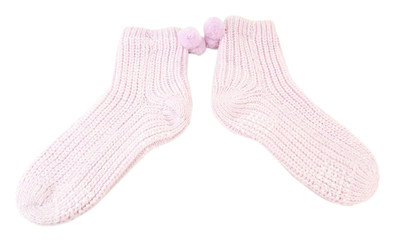 Beautiful female socks, isolated on white