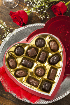 Box of Gourmet Chocolates for Valentine's Day
