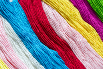 Фон из разноцветных ниток  "Мулине"