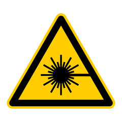 wso18 WarnSchildOrange - english warning sign: caution laser radiation - German Warnschild: Warnung vor Laserstrahl - g427