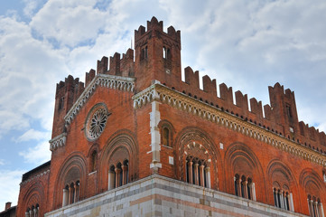 Fototapeta na wymiar Gothic Palace. Piacenza. Emilia-Romagna. Italy.