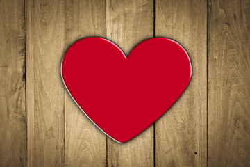  heart shape on grunge wooden background with copy space 