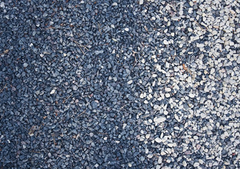 Mixture of gravel stones