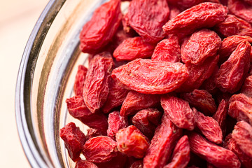 Chinese wolfberry(Lycium barbarum) on white background. goji ber