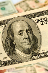 Viele Dollar Geldscheine