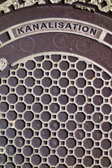 Deckel einer Kanalisation
