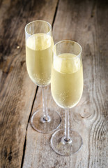 Two glasses of champagne