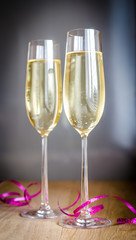 Two glasses of champagne