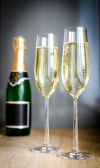 Two glasses of champagne