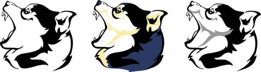 Grinning options dogs