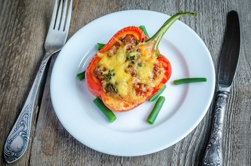 Stuffed pepper with meat