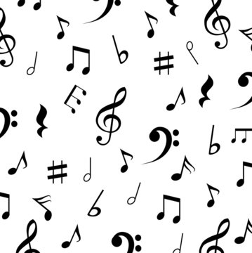 Beautiful music background with notes vector