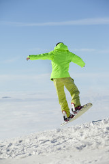 snowboarder jumping