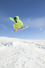 snowboarder jumping