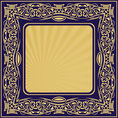 gold frame with floral ornamental