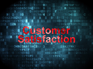 Fototapeta premium Advertising concept: Customer Satisfaction on digital background
