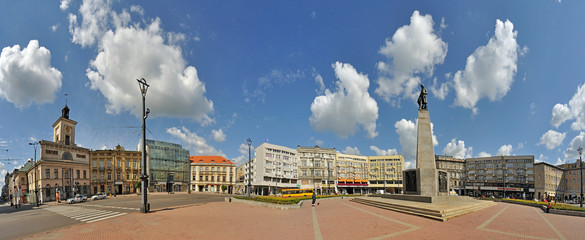 Plac Wolności, Łódź - Stitched Panorama - obrazy, fototapety, plakaty