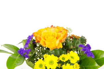 Blumenstrauss grün orange 2