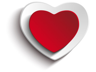 Valentine Day Heart on White Background