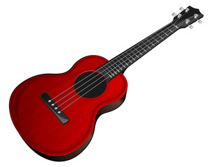 Obraz na płótnie Canvas Red ukulele