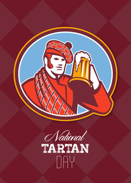 National Tartan Day Beer Drinker Greeting Card