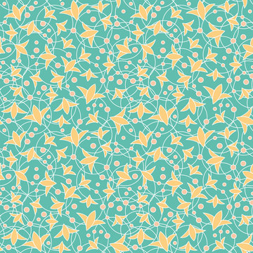 Seamless Abstract Yellow Flower