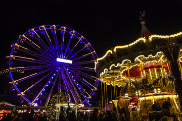 Turning Ferris wheel on achristmas market, Maastricht, the Nethe - 60293222