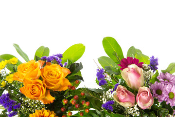 Zwei bunte Blumenstraeusse 7