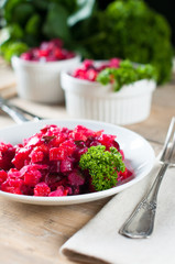 beetroot salad with parsley