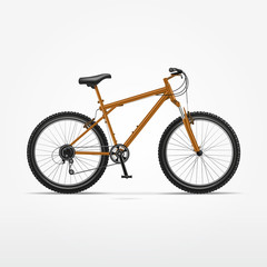 Fototapeta na wymiar Vector Realistic Isolated Bicycle