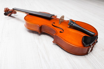 Fototapeta na wymiar Violin in white background