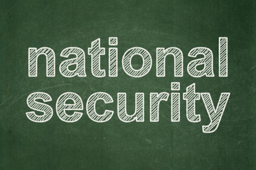 Fototapeta premium Privacy concept: National Security on chalkboard background