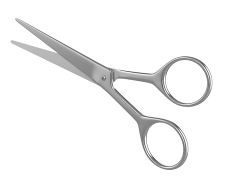 Metal scissors, isolated on white
